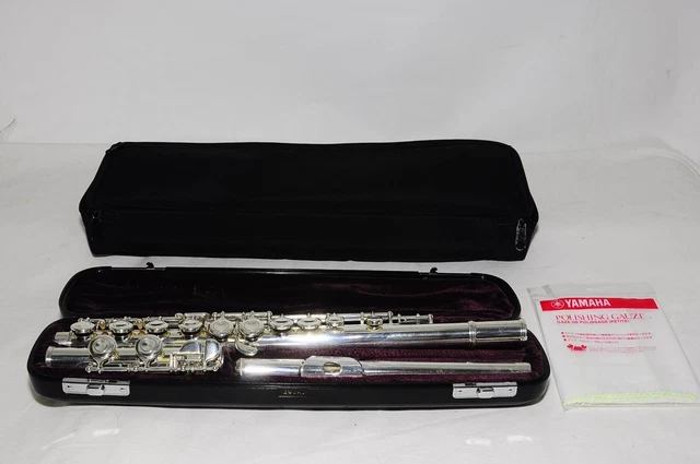 Yamaha YFL-411 II Silver Tube E-Mechanism Flute RefNo 1350