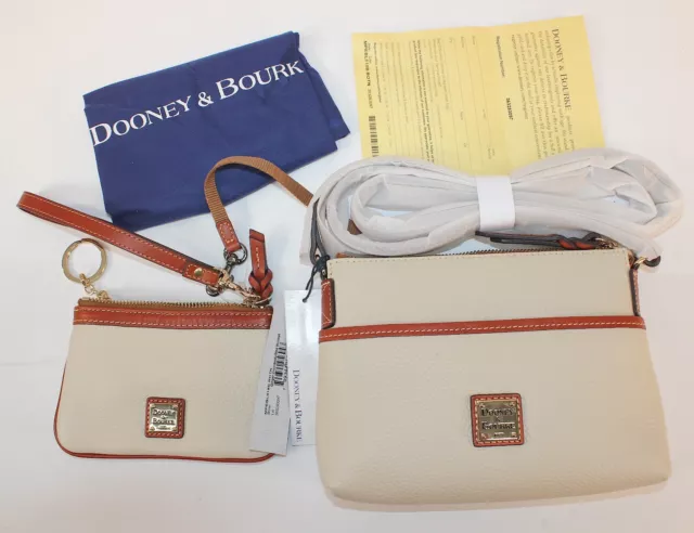 NEW Dooney & Bourke Ginger Crossbody & Medium Wristlet • Bone • Factory Fresh