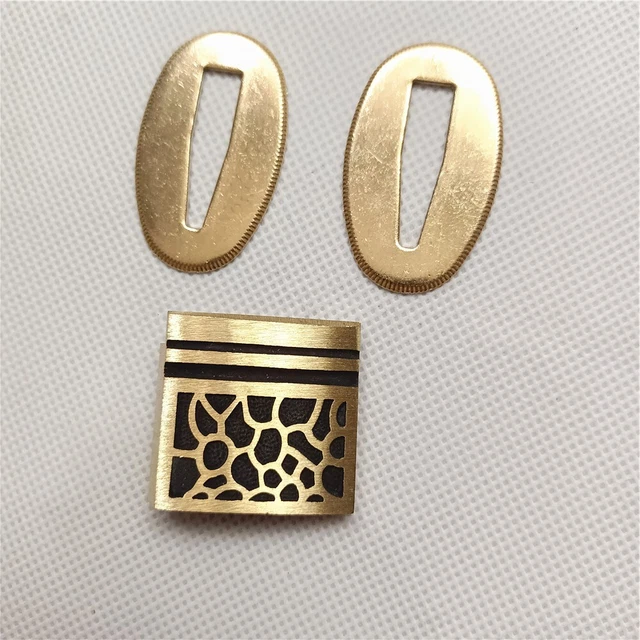 Brass Habaki and Seppa Collar Clip For Japan Samurai Sword Katana Tanto Wakizash