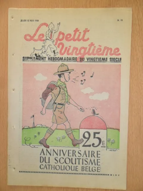 HERGE , TINTIN : LE PETIT VINGTIEME n° 19 de 1938