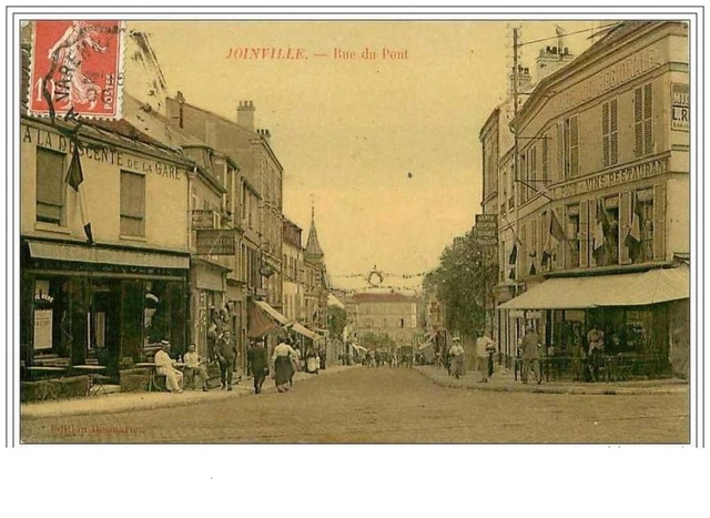 94.Joinville Le Pont.rue Du Pont.restaurant L Piot.coiffeur.cafe A La Descente