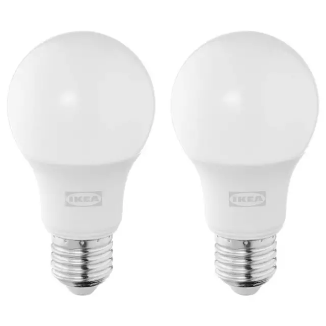 Ikea Solhetta LED bulb Base E27 470/806 lumen, opal  white, 2 Pack