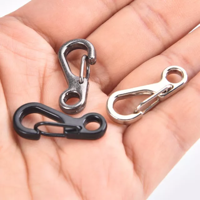 10 Stück Mini-Frühling Rucksackverschlüsse Kletterkarabiner Schlüsselanhä.PH
