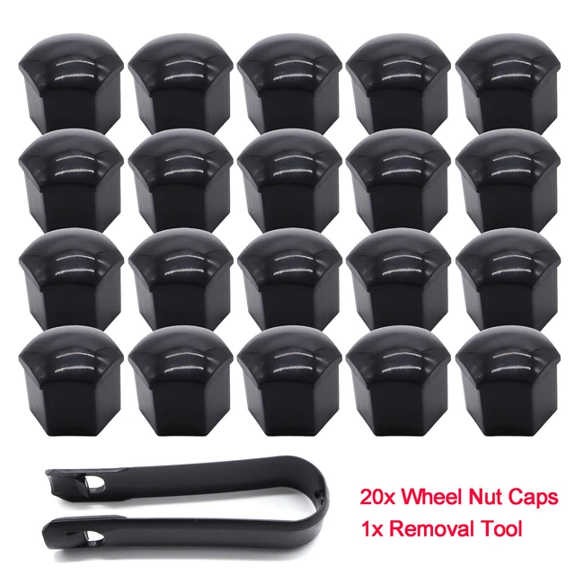 21mm Black Car Accessories Wheel Nut Lug Hub Covers Caps Screw Studs Decoration