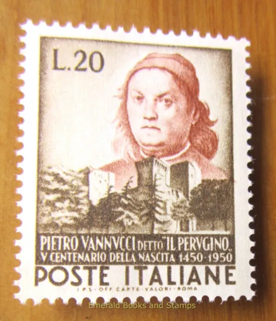 EBS Italy 1951 - Il Perugino (Pietro Vannucci) - Artist - Unificato 666 MNH**