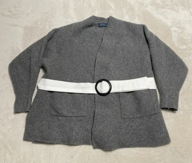 Polo Ralph Lauren Coat Women's Medium Gray Wool Cashmere Blend Jacket