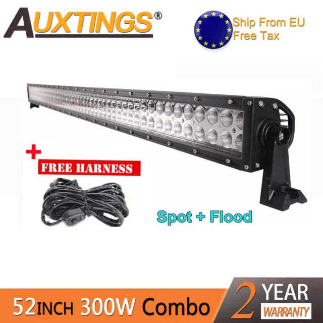 Barre Led 56cm 22'' 270w Rampe Led Spot Et Flood Bar A Led 12v 24v Tanche  Projecteur Led Longue Porte Feux Phare De Travail Led Pour 4x4 Voiture  Camio