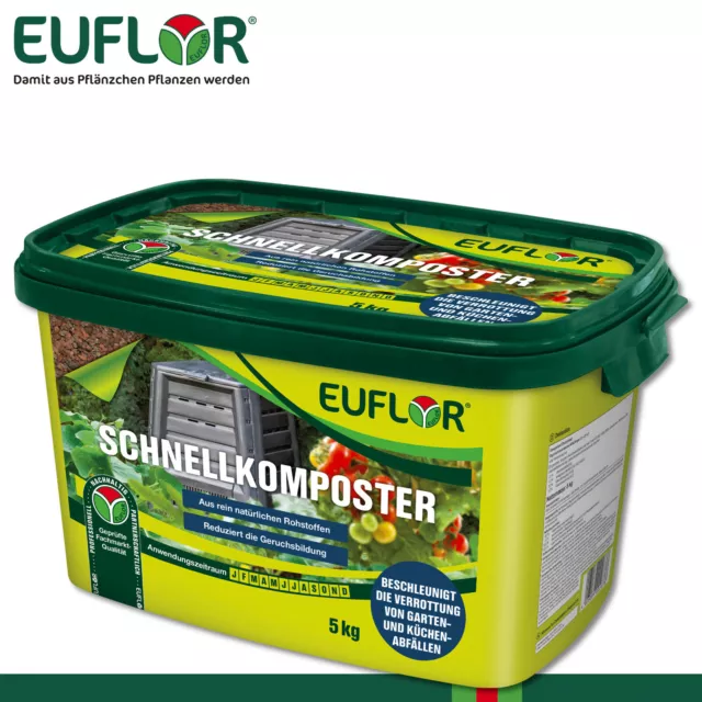 Euflor 5KG Instantáneo Fertilizante Npk Microorganismos Verrotten Humus