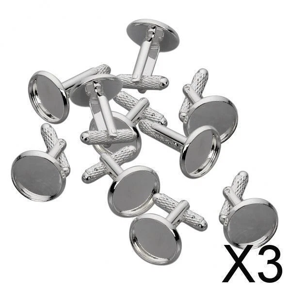 3X 10 piezas Base de ajuste de eslabones redondos en blanco Eslabones Hallazgos de joyería Hágalo usted mismo