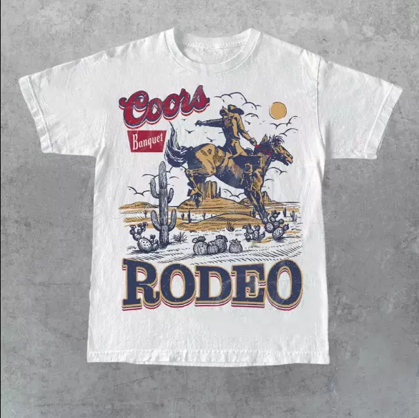 Coors Rodeo 90s Cowboy T-Shirt, Vintage Western Shirt, Retro Coors Shirt