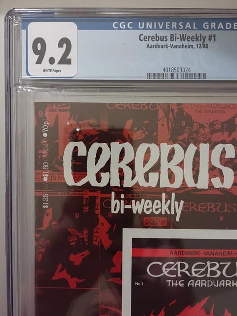 Cerebus Bi-Weekly 1 CGC 9.2 NM- (Aardvark-Vanaheim, 12/1988, Dave Sim, Slabbed) 3