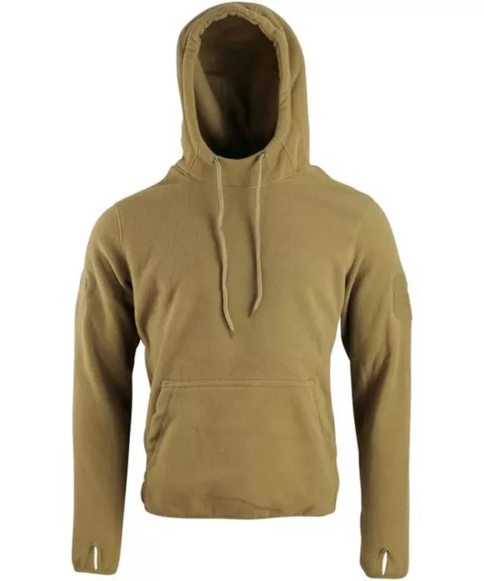 Pile con cappuccio Maglia Maglione felpa softair militare invernale uomo coyote