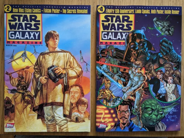 Star Wars Galaxy Magazine Lot Bundle Issues 2 & 4 Great Condition Topps Comics