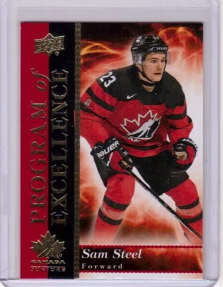 SAM STEEL 18/19 Team Canada Juniors Rookie Program of Excellence Insert #POE-2