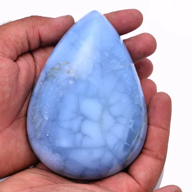 2568 Cts Natural Blue Opal Museum Size Huge Cabochon Pear Untreated Gemstone