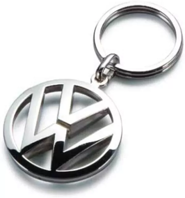 Volkswagen Metal Key Chain Keyring Fob Silver