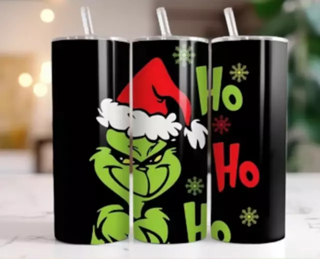 GRINCH TUMBLER 20OZ Stainless Steel. Hot & Cold Drinks, Travel Cup With  Straw. £17.99 - PicClick UK
