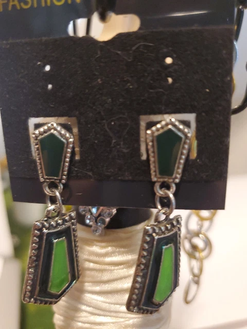 Fashion Earrings Jade Green Dangle Earrings