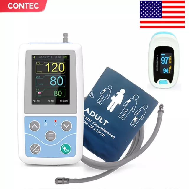 CONTEC CE FDA Automatic 24 Hours Arm Ambulatory Blood Pressure Adult ABPM50+SW