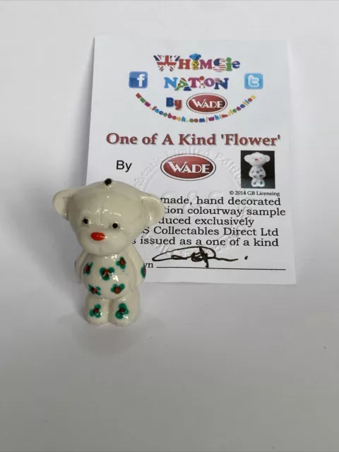 WADE  - Whimsie GINGIE BEAR - One Of A Kind FLOWER