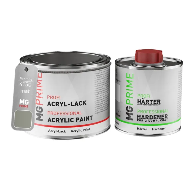 Pantone 415C Grey Peinture acrylique mate Pot de 0,75 litre, durcisseur inclus