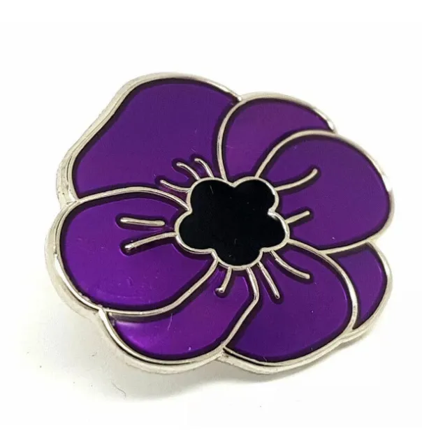 Purple Poppy Remembering Animals In War Enamel Pin Badge Brooch Lapel Pin