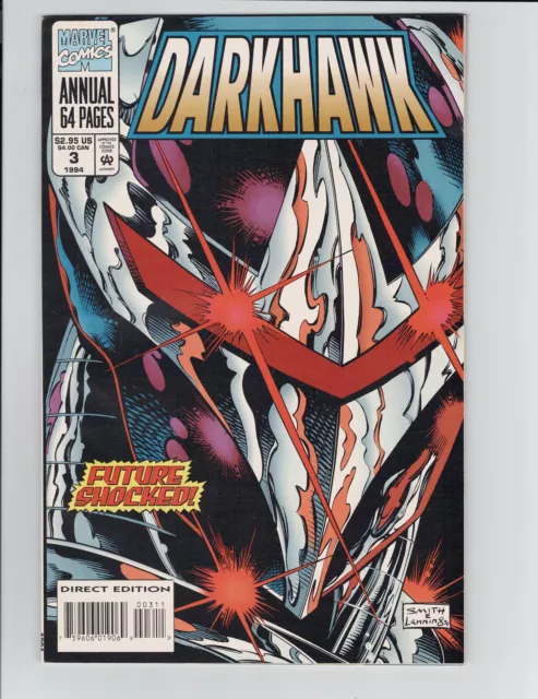Darkhawk Annual #3 NM+ 9.6 white pages LOW Print Run