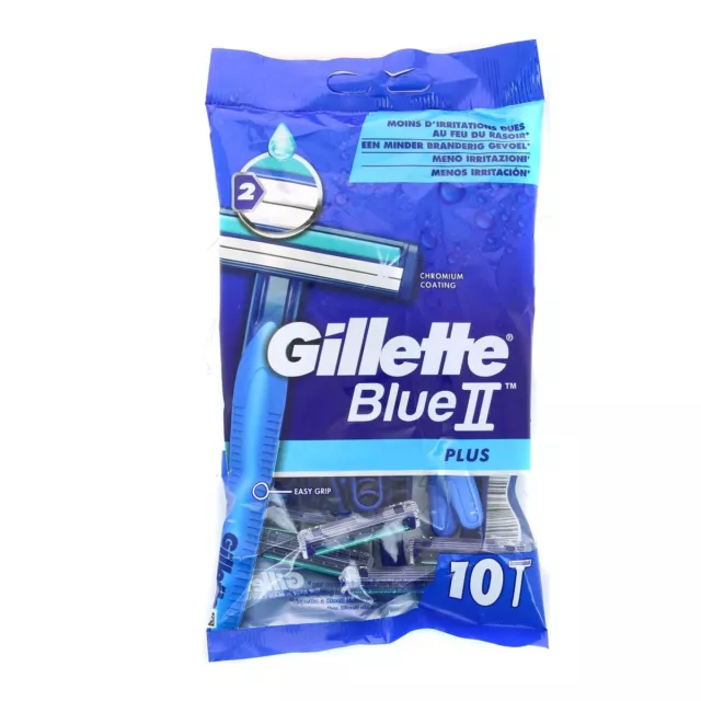 Lot de 3 paquets de Gillette Blue II Plus Rasoirs Jetables (= 10 x 3)
