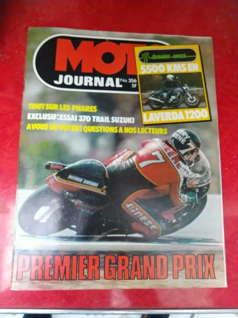 MOTO JOURNAL  356 , Laverda 1200 , premier grand prix , 1978