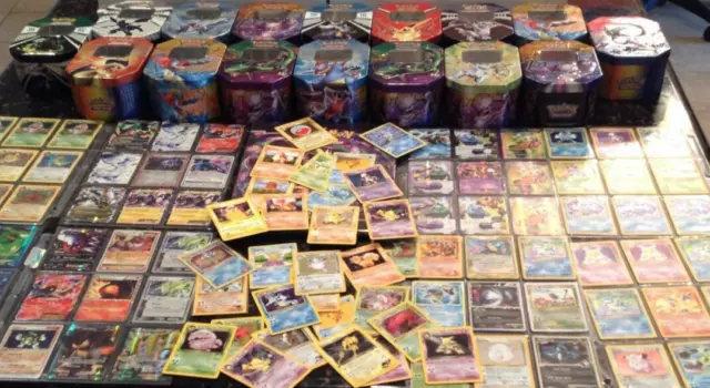 Pokemon Official Tcg Card Lot 150 Assorted Pokemon Cards With Collectible Tin!!