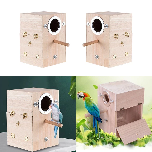 Nichoir en bois, petit nid d'oiseau de jardin extérieur, cas d'oiseau créatif de jardin, décoration de fournitures pour animaux de compagnie de maison d'oiseau, convient aux animaux de compagnie, déco