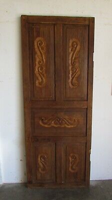 Antique Carved Single Mexican Old #96-Primitive-Rustic-26x66.5x1.5-Barn Door