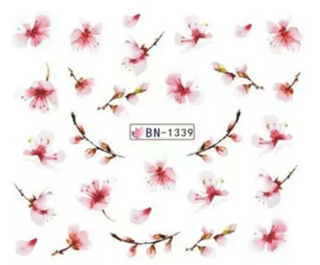 Nagelsticker Nagel Tattoo Blumen Blüten Cherry Blossom Kirschblüten Nail Sticker