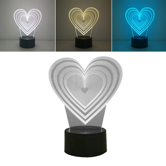 3D LAMP ILLUSION Desk Lamps for Office USB Table LED Night Light £14.99