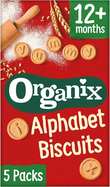 Organix Organic Alphabet Biscuits 5x25g (Pack of 2)