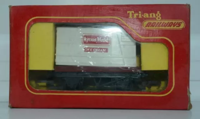 Tta - Triang Hornby Oo - Rare Promotional - Lyons Maid Container / Flat Wagon