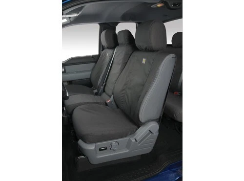 Ford® Covercraft Carhartt Front Captain's Chair Seat Protector Covers in Gravel