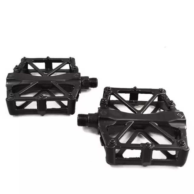 Bike Bicycle Sport Pedals Flat Non Slip Aluminium Black 9/16" For Cannondale