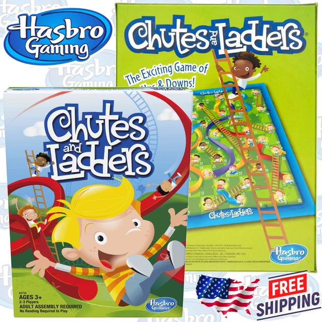 NEW HASBRO CHUTES and Ladders Classic Family Board Game Ages 3+ Gift