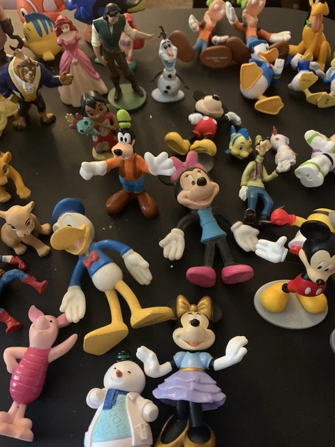 Vintage Disney : PVC Toy Figures Lot Of (40) : Mickey Minnie Donald Goofy Frozen