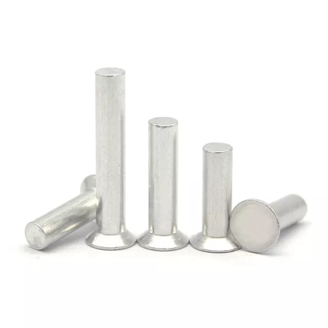 M5 M6 M8 Aluminum Countersunk Head Rivet Flat Solid Percussion Rivets 6mm-50mm