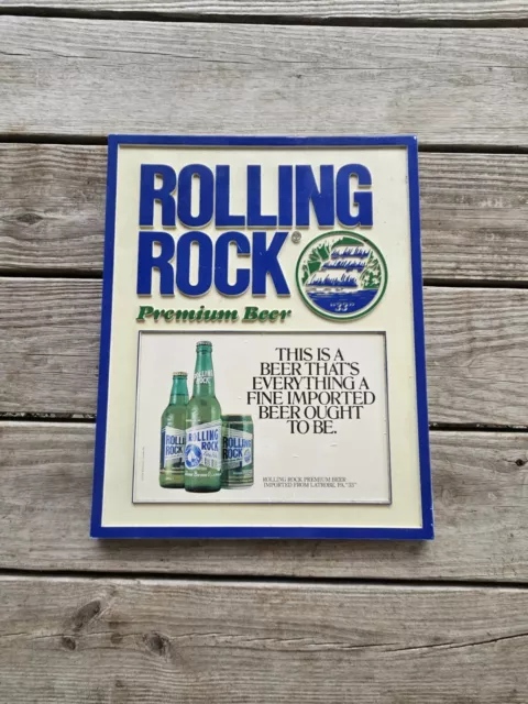 Old Rolling Rock Extra Pale Premium Beer Plastic Sign 33 Latrobe Brewing Co PA