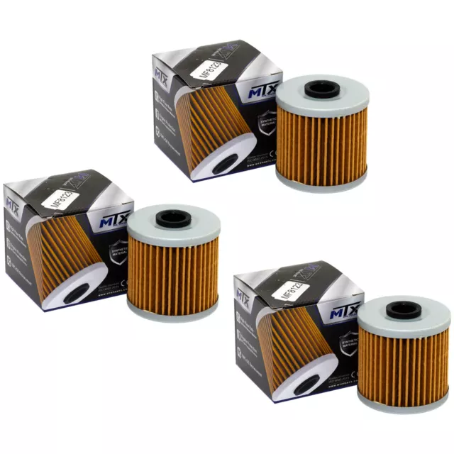 Filtro de Aceite Kit 3 Piezas Moto MF123 para Kawasaki Bj 250 Kl KLR 650 KLX Z