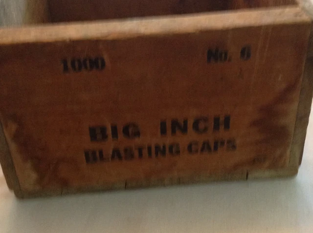 Western Cartridge Co. Blasting Caps Vintage Wood Box