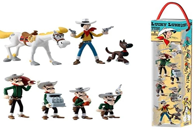 Plastoy Tubo Lucky Luke - 7 personnages pas cher