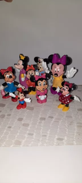 Walt Disney .Lot de 8 figurines Minnie.....Vintage .Rare