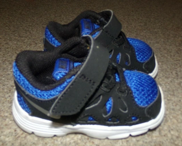 Nike Fusion Run 2 Toddler Size 4C Blue And Black Shoes