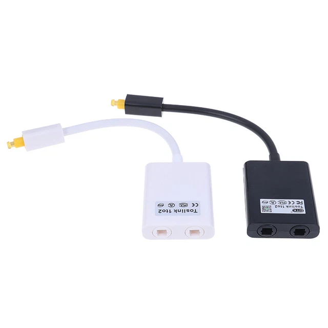 Digital SPDIF Optical Audio Splitter 2 Way Toslink Cable Splitter AdapterJ-qy W1