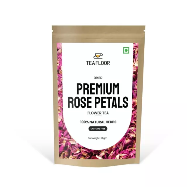 TEAFLOOR 100 % getrockneter natürlicher Rosenblütentee 50 g Kostenloser...