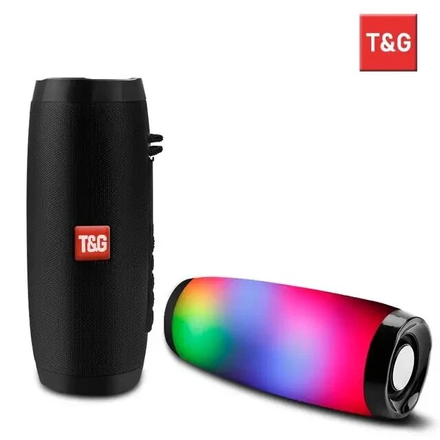 Bluetooth Speaker TG157 LED Flashing Soundbar Portable Outdoor Indoor Subwoofer